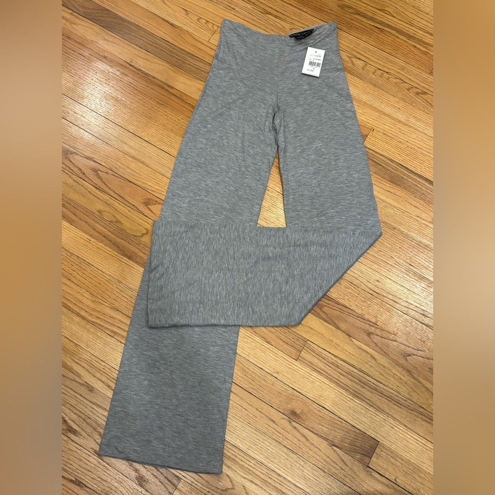 Ralph Lauren Black Label high waisted wide leg grey casual pants sz 4 NWT $395